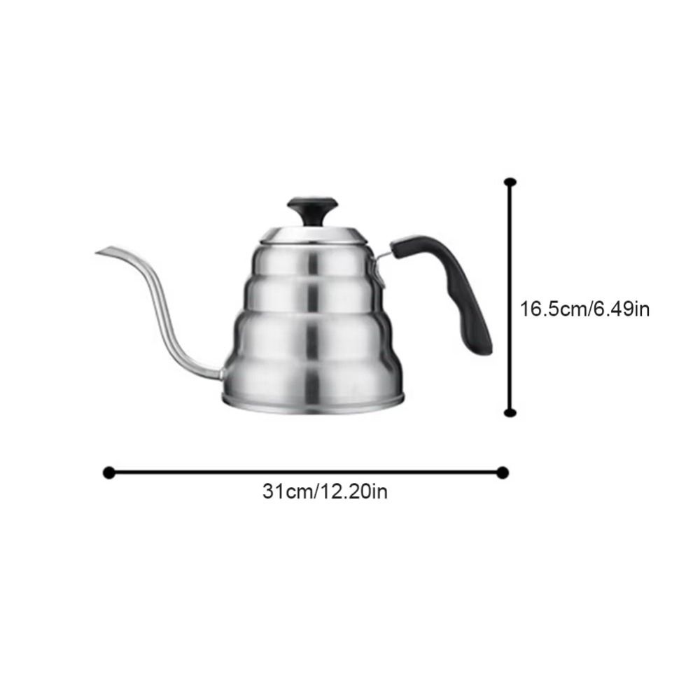 304 Stainless Steel Gooseneck Kettle Long Narrow Spout Drip Coffee Kettle  Tea Brewing