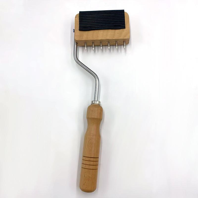 Fabric Strap Organizer With Wooden Handle For Textile Machine Accessories And Industrial Use