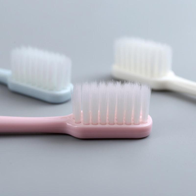 Macaron 4-Pack Adult Toothbrush Set - Small Head, Soft Ultra-Fine Bristles, Unisex, Morandi Colors