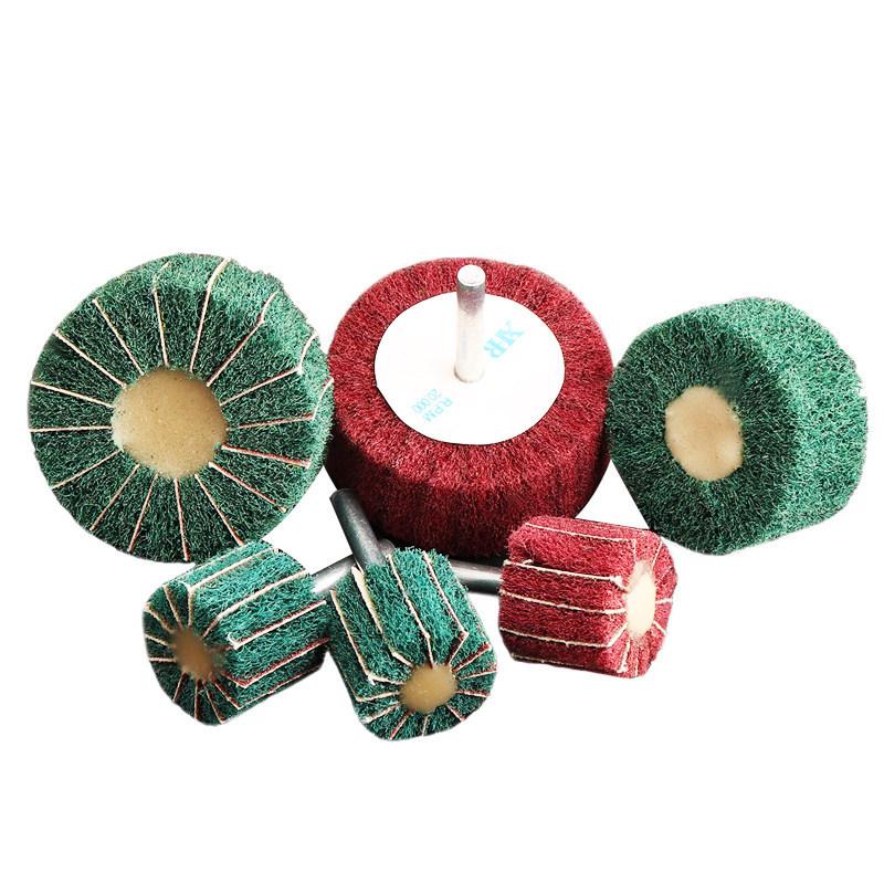 Bleach Cloth Grinding Head, Metal Rust Removal Tool, Stainless Steel Handle Polishing Wheel