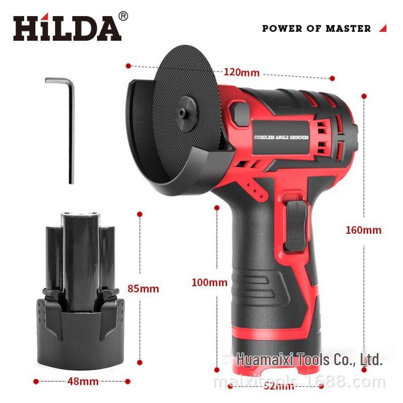 12V Compact 3-Inch Lithium Battery Angle Grinder - Handheld Cutting, Grinding, and Polishing Tool