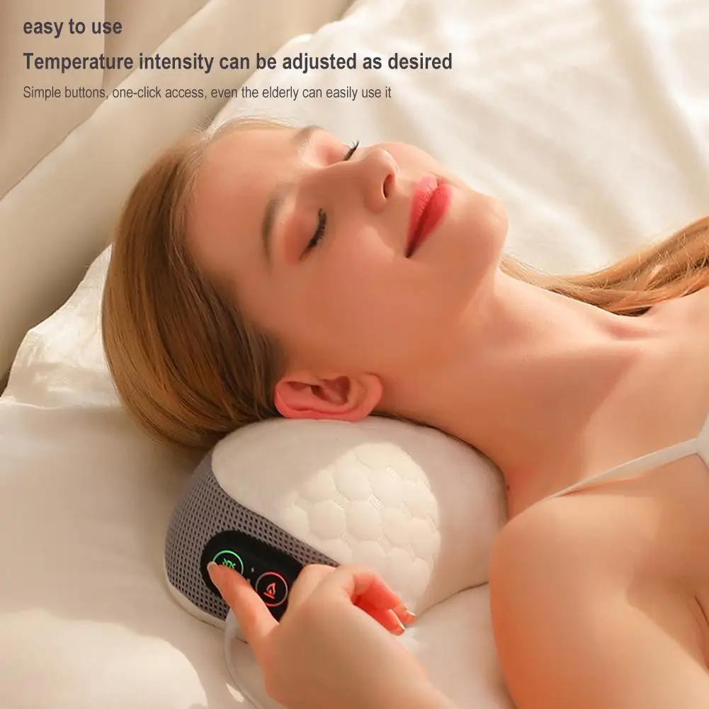 Multifunksjon nakke skulder massasjepute med varmevibrasjon Memory Foam massasjepute