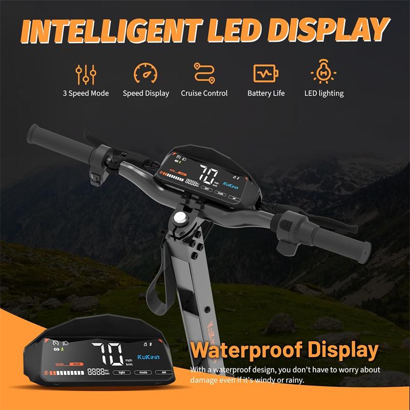 EU Stock KuKirin G4 Electric Scooter 2000W Motor 60V 20Ah Battery 75km Top Range 70km/h Max Speed 11" Off-Road Vacuum Tires