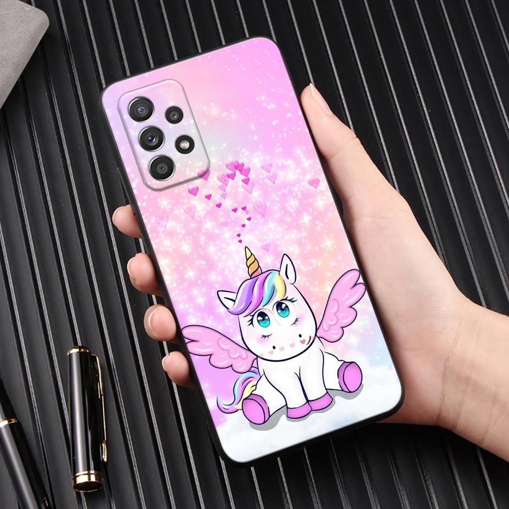 Cute Rainbow Unicorn Phone Case For Samsung Galaxy A57 A56 A37 A55 A36 5G A26 A54 A52 A35 A34 A25 A17 A16 A15 A07 A06 Soft Cover