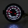 Universal Racing Car Modification Smoke Lens 2" 52mm White LED Backlight 35Psi Turbo Pressure Gauge 12V Turbo Boost Meter