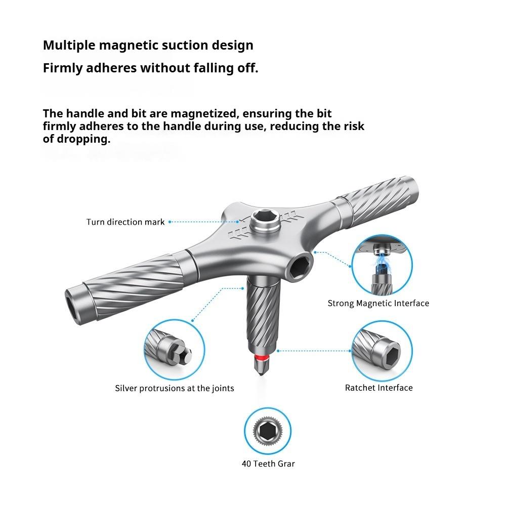 34-in-1 Ratchet Screwdriver Wrench Set Manual Multifunction Ratchet Wrench Set Tools