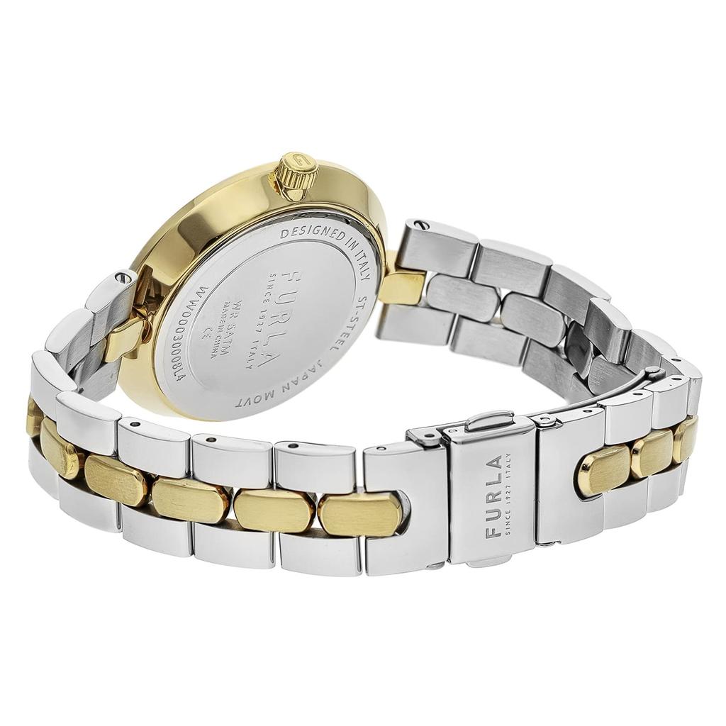 Watch FURLA LOGOLINKS Green Dial Stainless Steel Quartz Watch Jewelry Accessory WW00030008L4 Multicolor [Furla] 36.5MM Women's [Item]