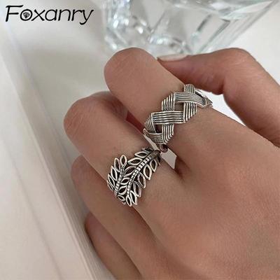Minimalist Width INS Fashion Rings Vintage Handmade Hollow Cross Geometric Party Jewelry Gifts