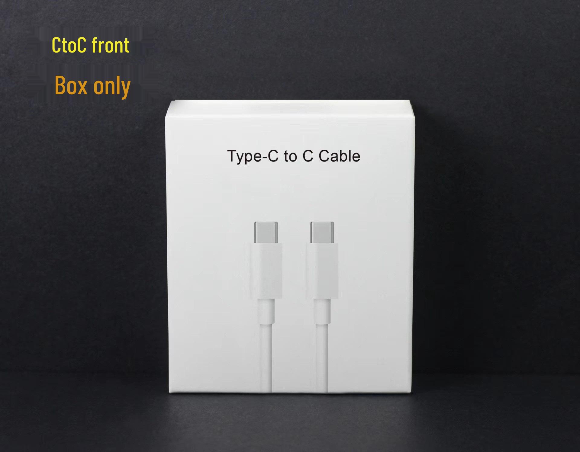 

High-quality 100W PD data cable, Dual Type-C to C connectors, compatible with Apple, Huawei, 60W laptops, 5A fast charging. Type-C to Type-C Box (10 pcs)