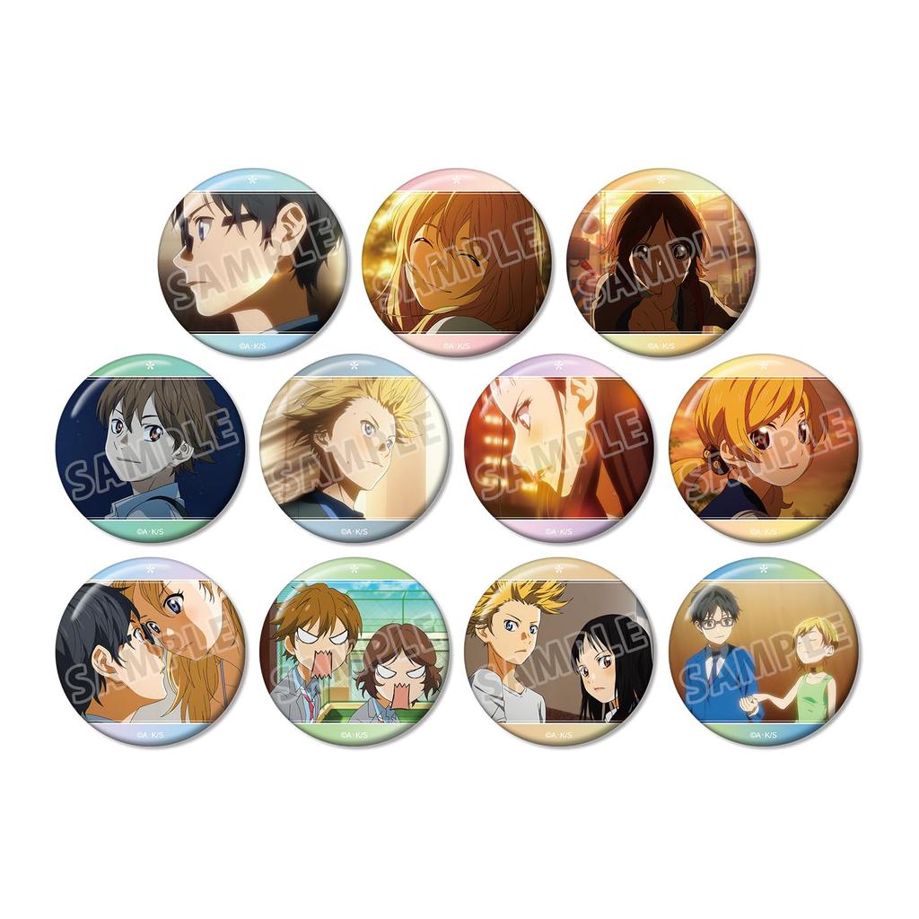 TV Anime Lie in Trading Scene Can Badges Box "Your April" Vol.2 11-Piece