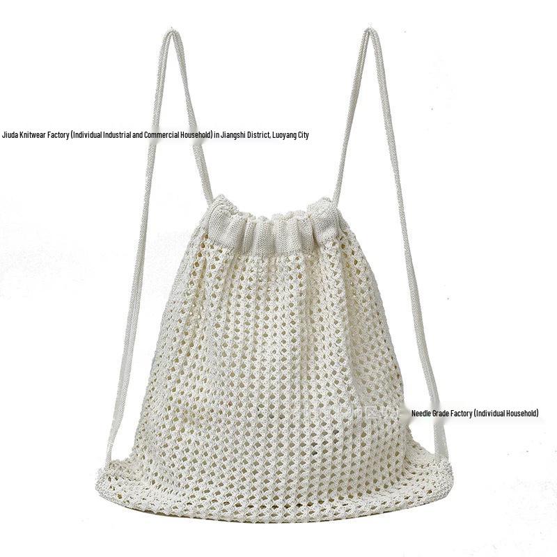 2025 New Stylish Women's Woven Knit Beach Bag - Hollow Single Shoulder Design