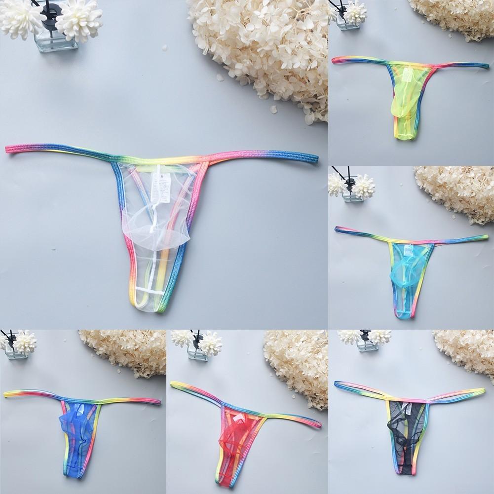 Underbukser med lav midje for menn Mesh Thong Underbukser