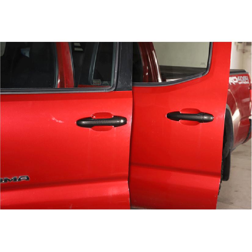Carbon Fiber Car Door Handles Cover Trim For Toyota Tacoma 2016-
