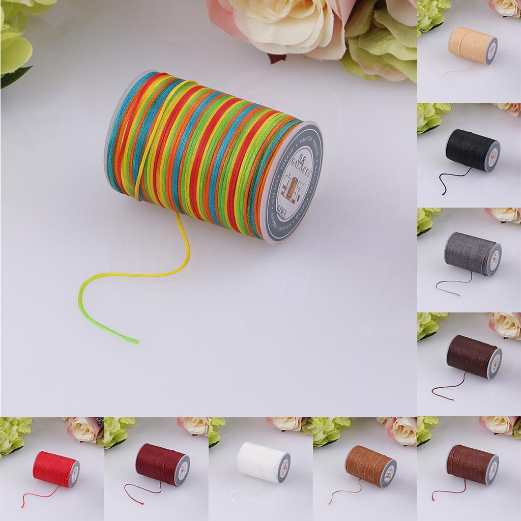 Waxed Polyester Sewing Thread Heavy Duty Embroidery Cord Multicolored Spool for DIY Leathercrafts Hand Sewing Accessories