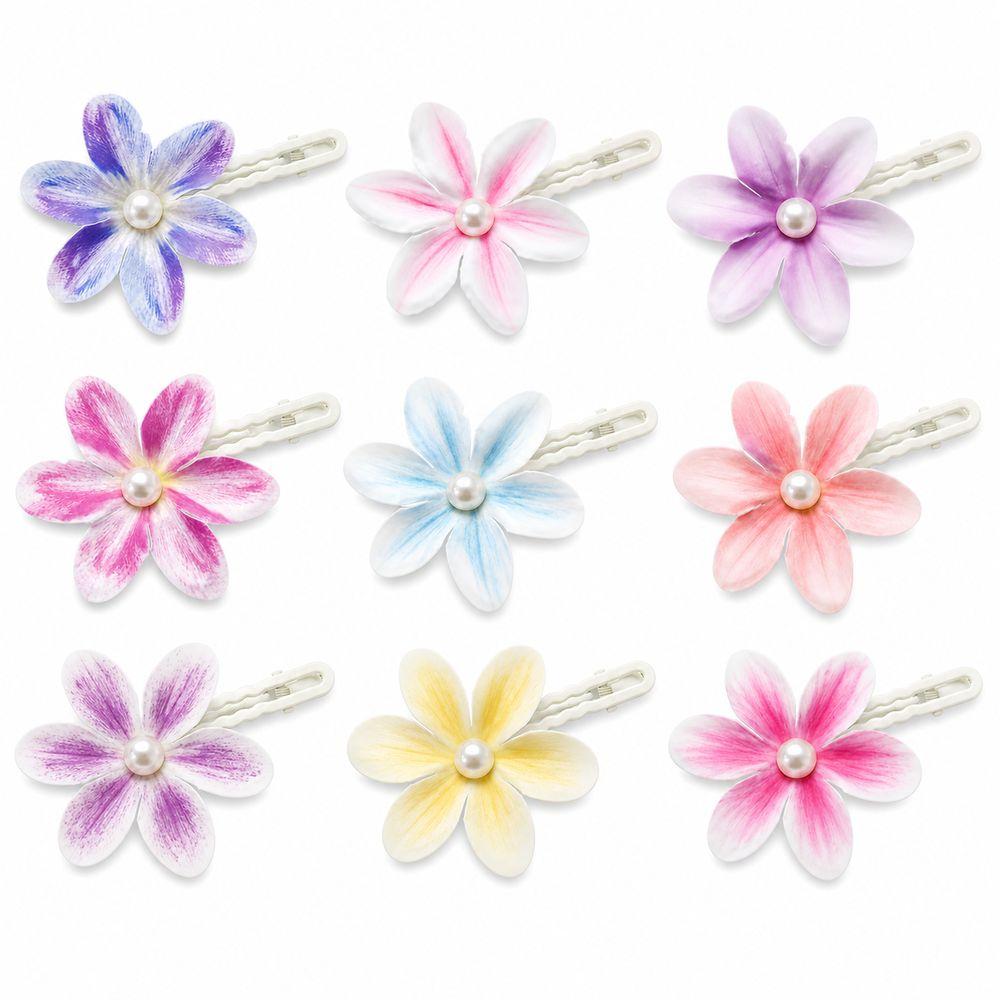 10Pcs Multicolor Duckbill Hair Clip Orchid Floral Hair Clip Gifts Side Bangs Clip Hair Accessory