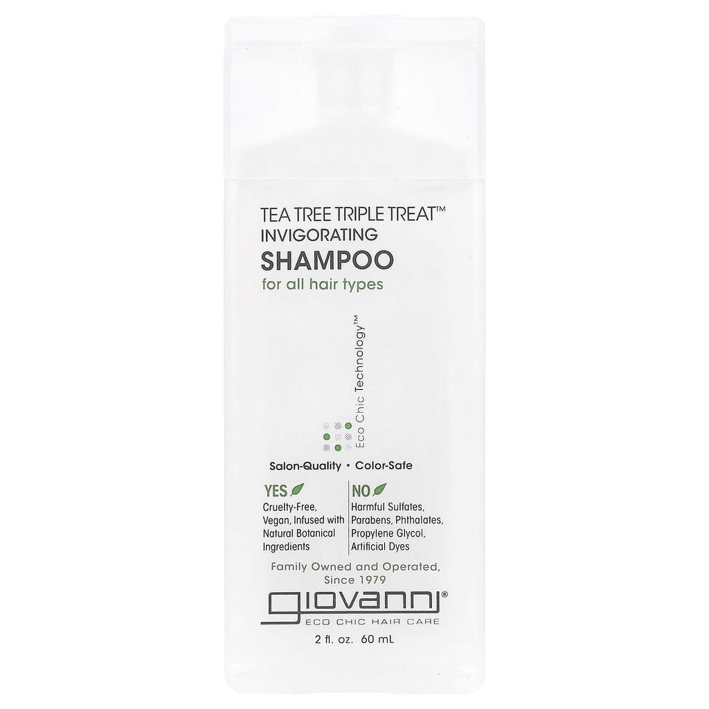 Tea Tree Triple Treat Invigorating Shampoo, All Hair Types, 60Ml(2Fl Oz)
