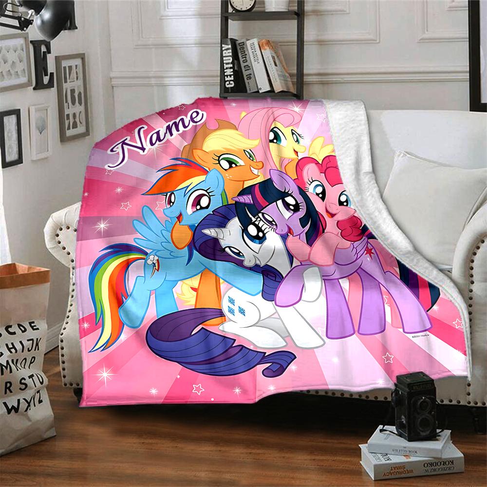 Custom Name Rainbow Dash Party Party Blanket For Couch Bed Plush Cozy Fuzzy Blanket Super Soft Warm Blankets For Fall And Winter 0916116