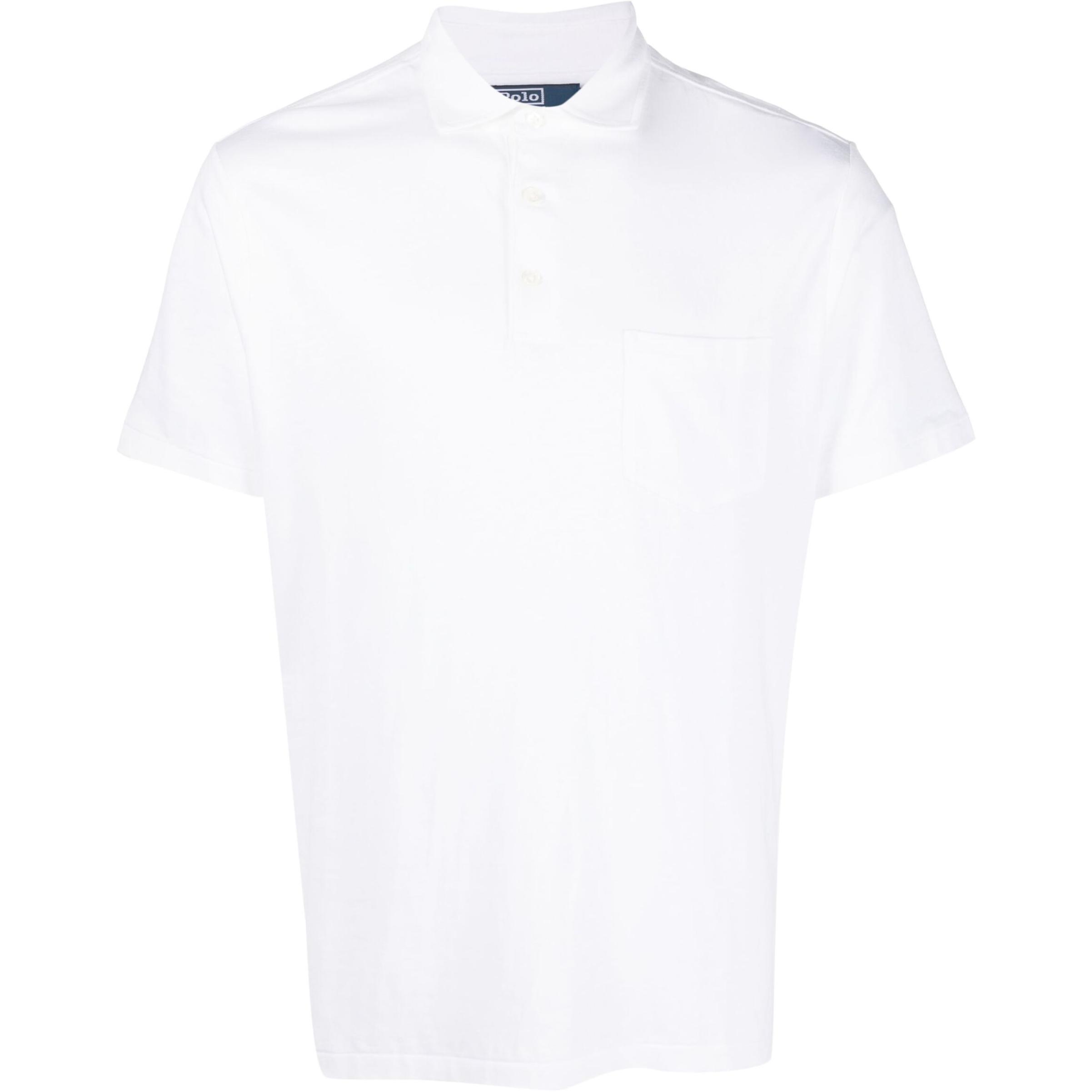 

Polo Ralph Lauren Solid Color Short Sleeve Pocket Straight Fit Polo Shirt Men tops White 710870462-002 XXL