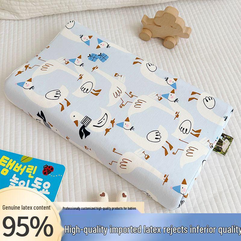 G5ZG5Z Latex Pillow: Removable, Washable Core for Kids & Babies; Neck Support for Cervical Vertebrae; Ideal for Primary School & Kindergarten.