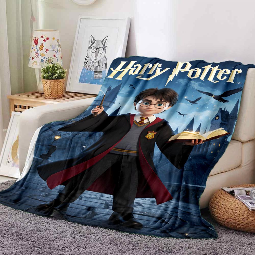 Harry Potter Theme Printed Blanket - Perfect for Couch, Bed, Travel & Outdoor Use | Machine Washable, Cozy & Durable.