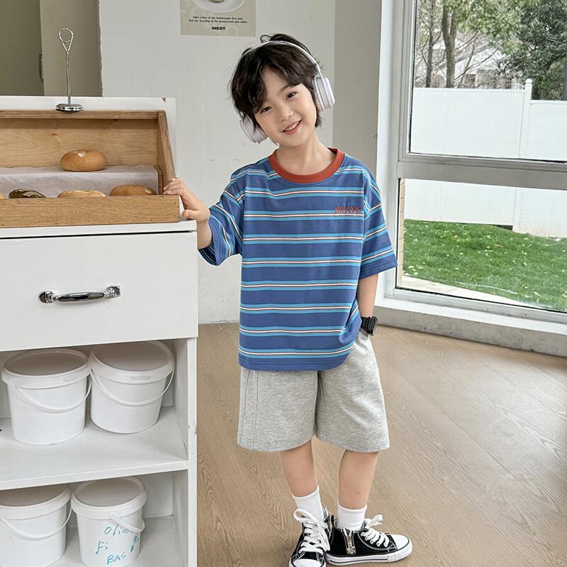 Boys' Casual Striped Short-Sleeve T-Shirt