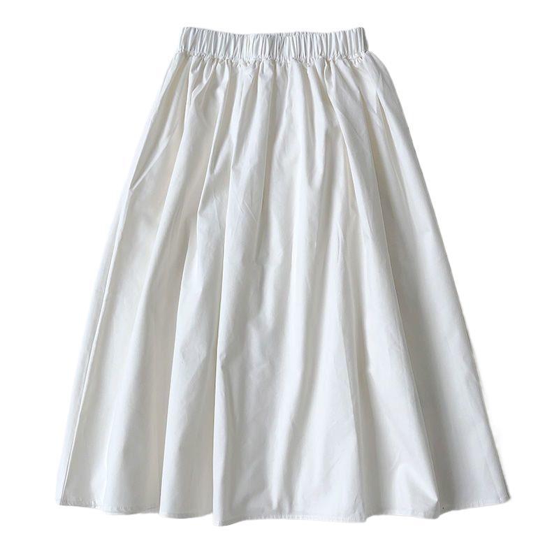 Japanischer A-Linien-Midi-Rock mit hoher Taille für Damen - Herbst Petite Schmeichelhaft Vielseitiges Design