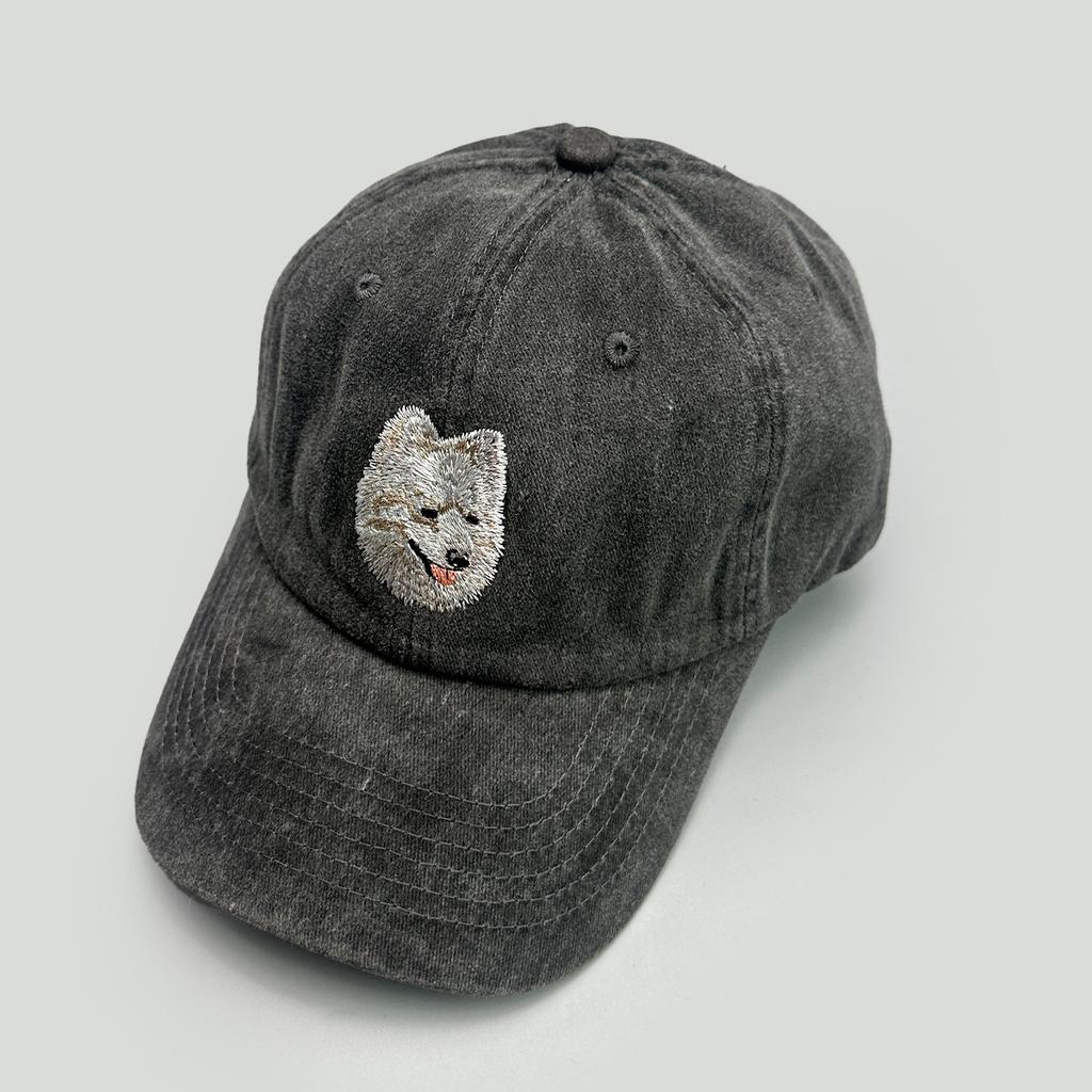 Cute Retro Puppy Embroidered Baseball Cap Men'S And Women'S Sunshade Simple Street Personality Cap