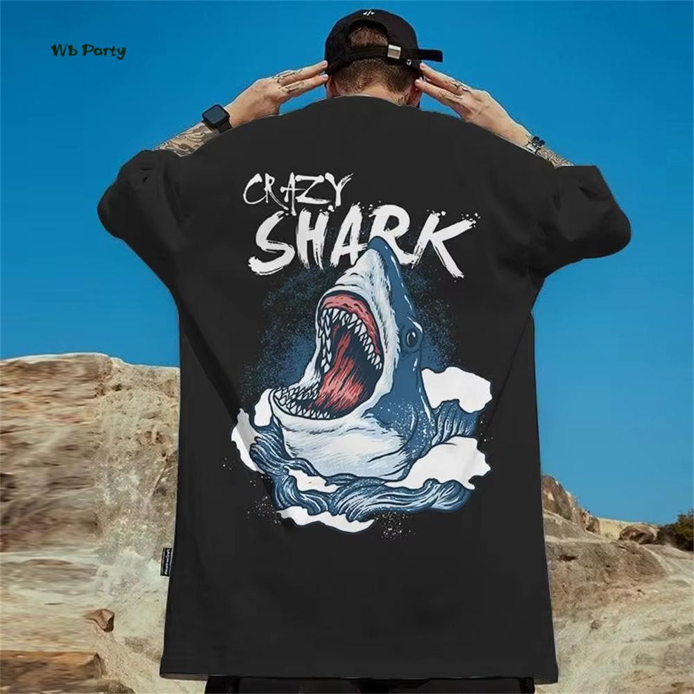 Japanese Ukiyo-E Men's T-Shirt Yin Yang Fish Printed Short Sleeve T-Shirt Oversized Casual Tops Summer Fashion Outdoor Clothing