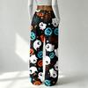 Women's Halloween Flannel Pajama Pants Straight Leg Holiday Loungewear Sleepwear
