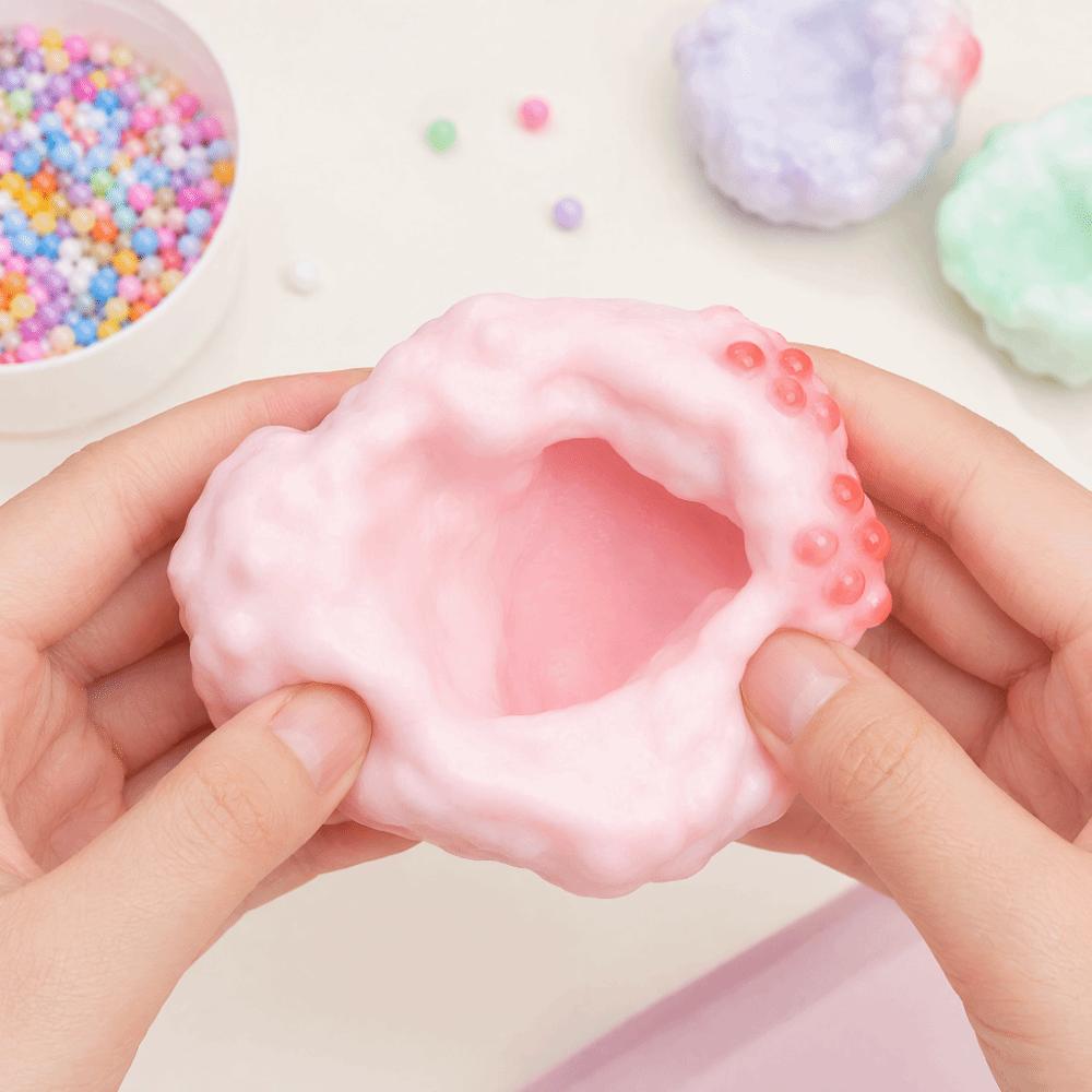 Handmade Beads Squeeze Toy Sticky Feel Stress Relief Ball Funny Fidget Toy Table Play
