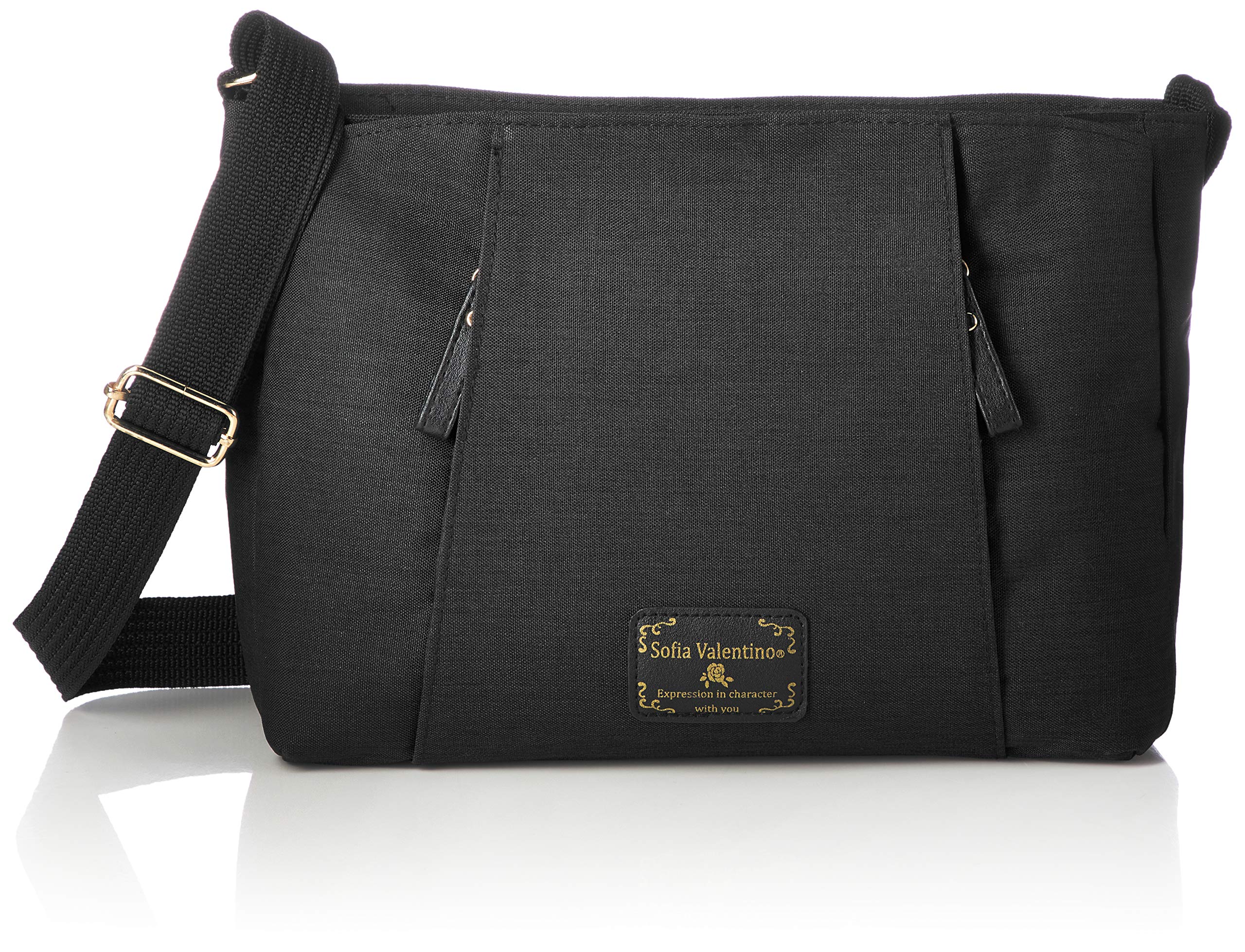 

Sofia Valentino Lightweight Double-Layer Shoulder Bag, Black, 1803-4903