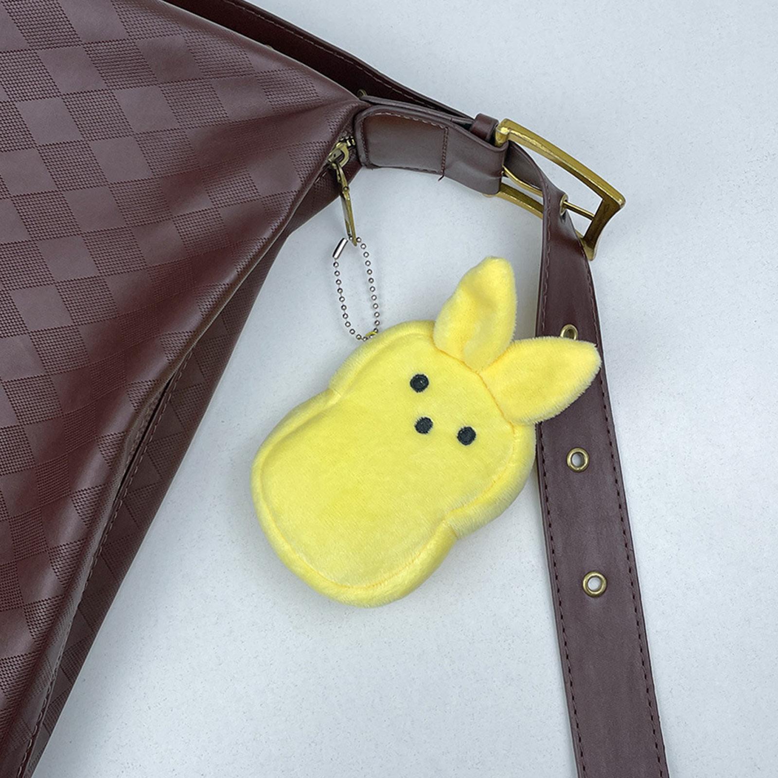 

6 шт. красочных плюшевых кошельков для монет, симпатичная красочная кукла, креативный детский кошелек для монет, школьная сумка, подвеска, модная сумка для хранения One Size жёлтый