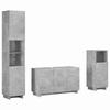 Bathroom Cabinet Set 3 Pieces Concrete Grey Engineered Wood