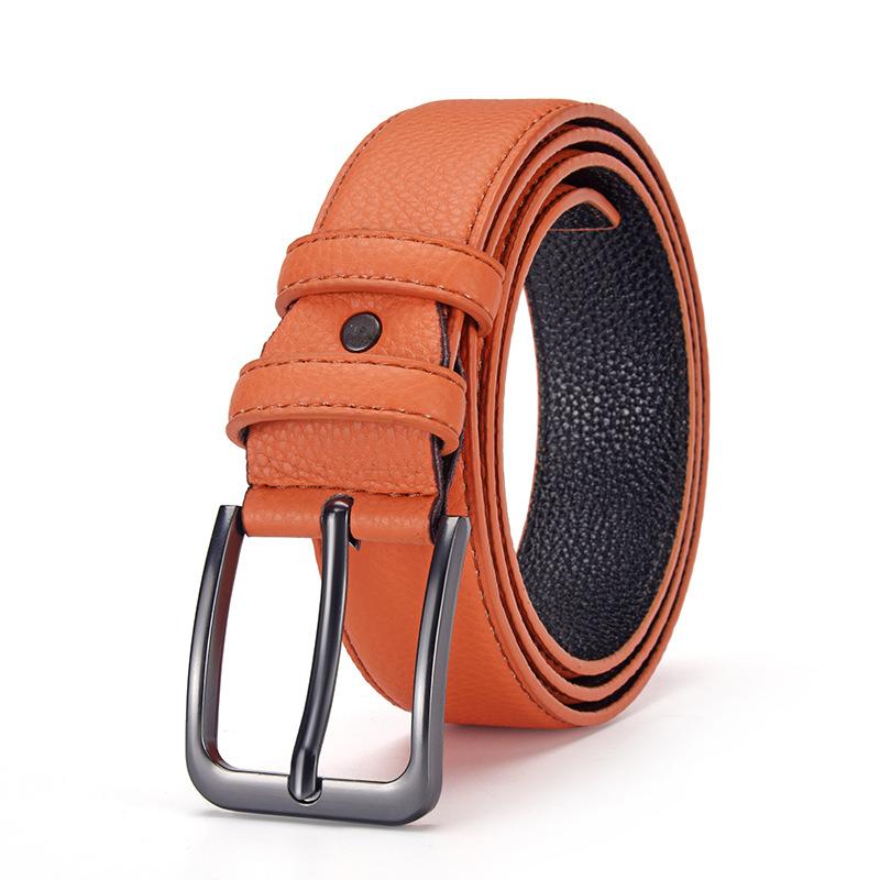 New Men High Quality Pu Leather Belt Metal Pin Buckle Belt leisure Business Waistband Fashionale Male Accessory Designer Belt