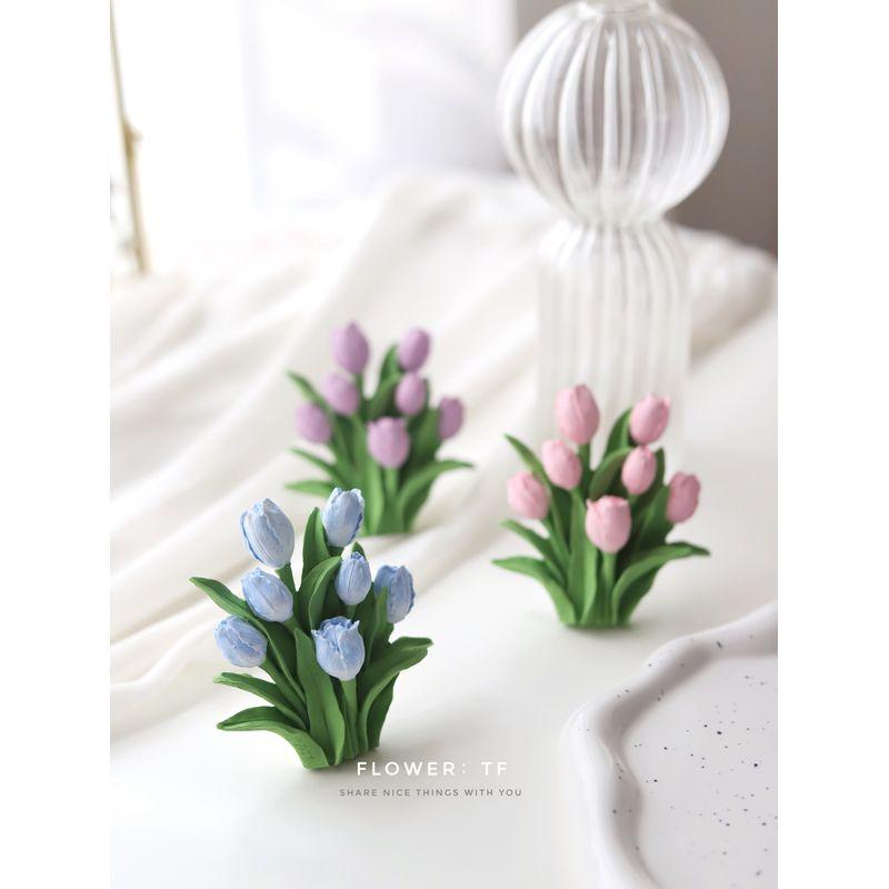 

New Auto Perfume Aromatherapy Pink Tulip Car Vent Decorations Fragrant Stone Fragrance Gift Light Perfume Fragrance Can Be Chosen(Just Note the Number)