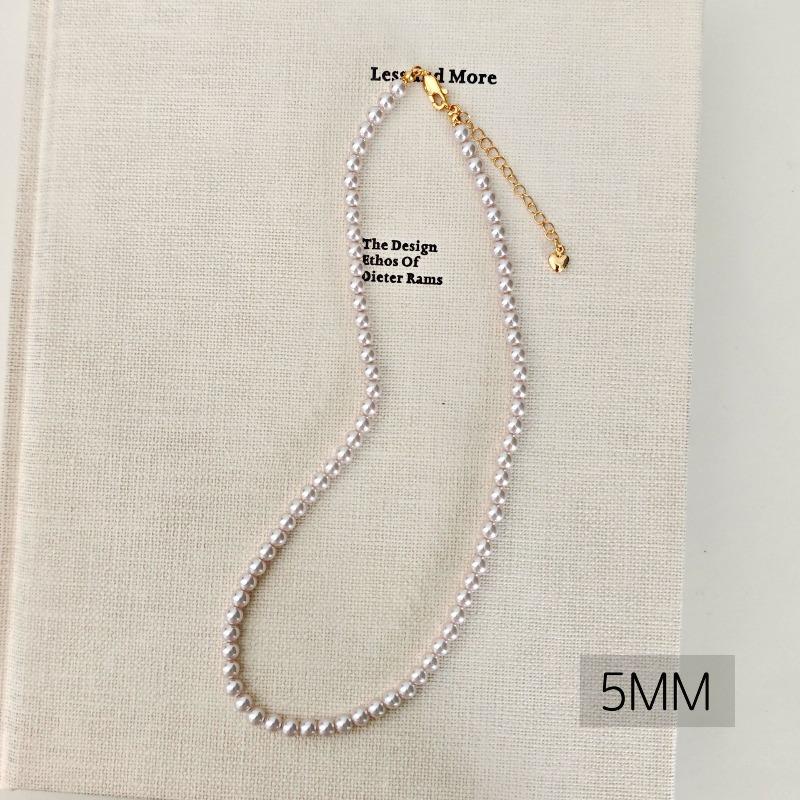 French round Shijia pearl necklace New Internet celebrity necklace Sweater chain Literary retro fashion necklace