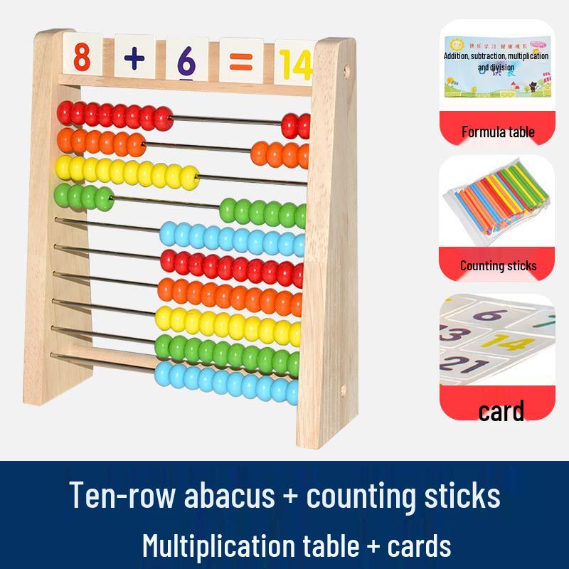First Grade Children s Abacus: Montessori Arithmetic Teaching Aid for Counting, Addition, and Subtraction