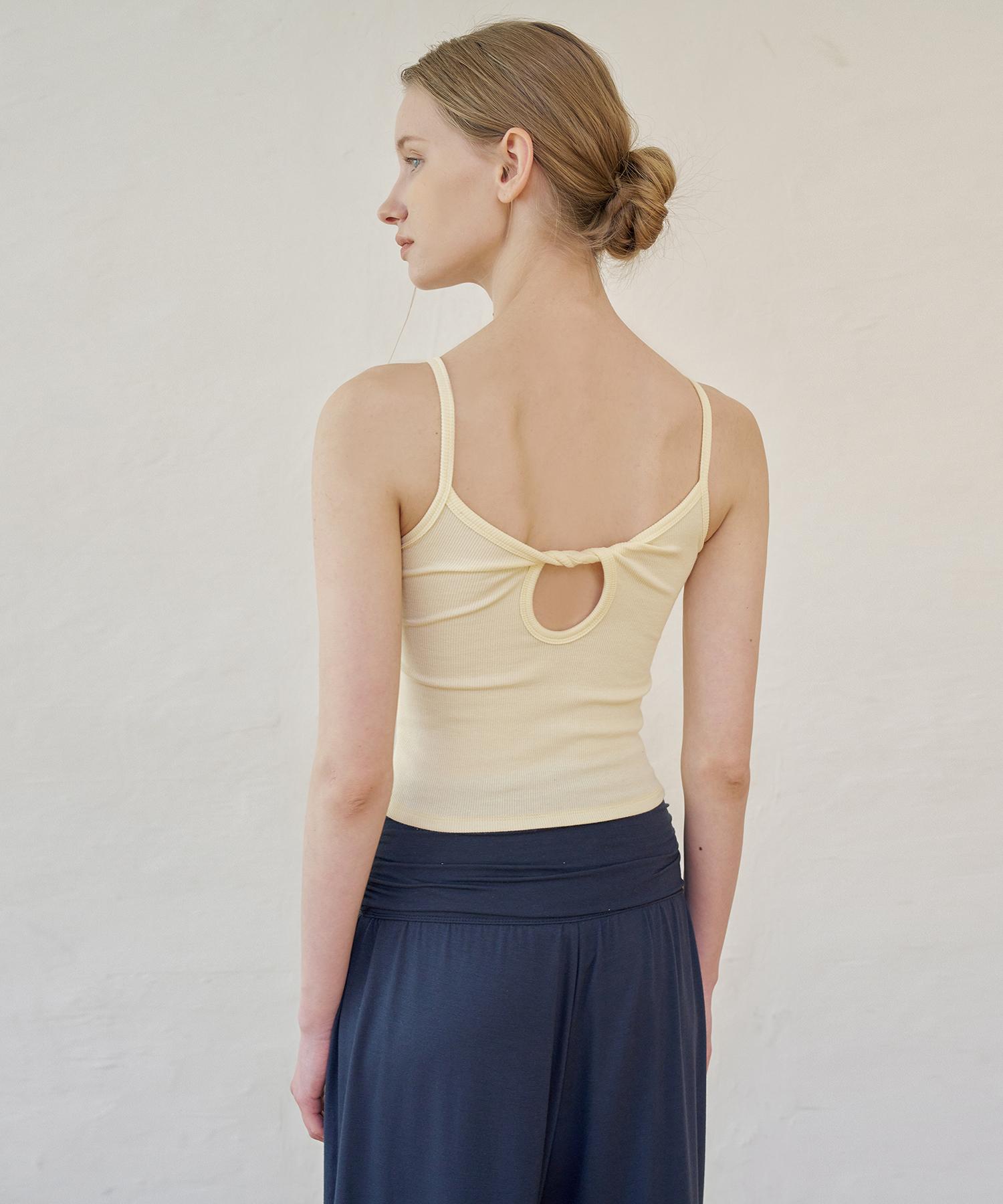 Reina Mora Muse Back Point Tank Top Waxed Yellow Wax Yellow/2