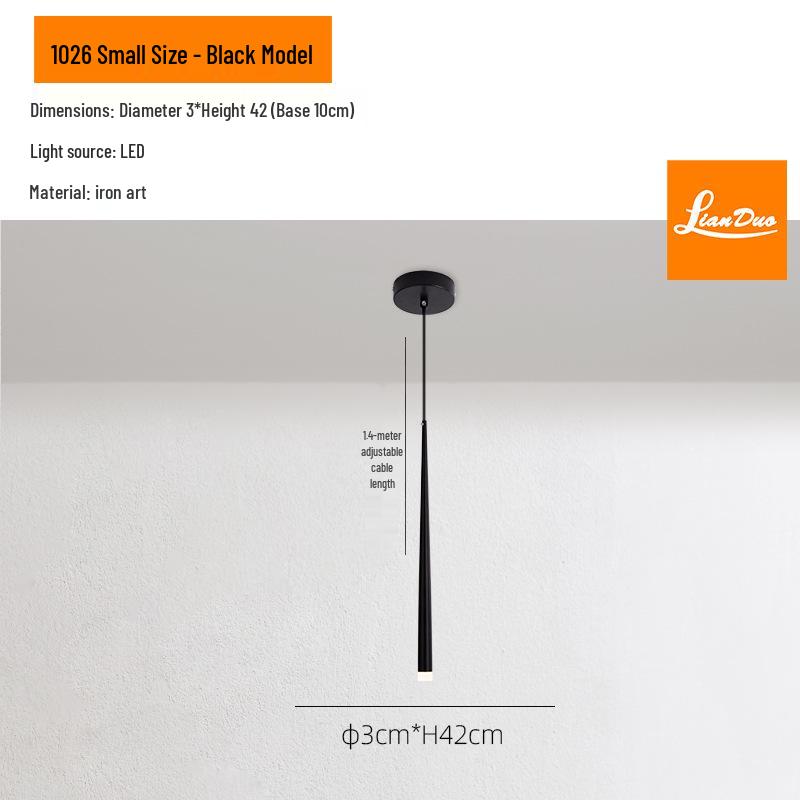 Nordische Minimalistische Hanglamp - Moderne Slaapkamer/Nachtkastlamp, Creatief Langwerpig Ontwerp, Enkele Lamp voor Restaurant of Bar Balie