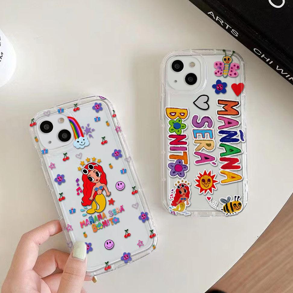 Karol G Manana Shota New Phone Case for Vivo Y17s Y78 Y77 Y36 Y35 Y02s V40 V29 V27 S15 4G 5G Pro Airbag Anti Fall Clear Back