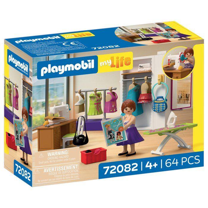 PLAYMOBIL 72082 Atelier de stylisme, My Life Le shopping, 64 pieces, Des 4 ans