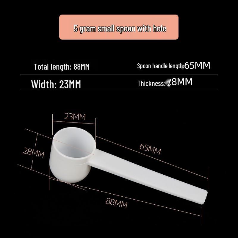 Jednorazowe Plastikowe Łyżki Miarkowe: 1-10 g dla Mleka w Proszku i Płynów