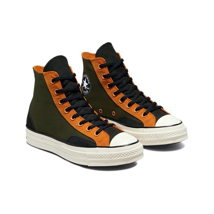 Converse Chuck 70 High Court Reimagined - Khaki Fire Pit Unisex Sneakers Green Egret 171685C