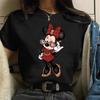 Y2k 90s Fashion T Shirts Gothic Fashion Mickey Tshirt Minnie Mouse Print T-shirt Women T Shirt Female Clothes Kawaii Disney