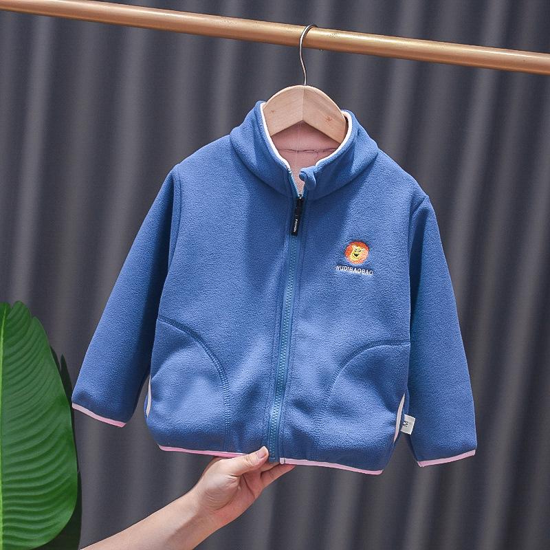 Moda niemowlęca w stylu koreańskim Wiosna/Jesień 2023: Modna kurtka polarowa z lwem