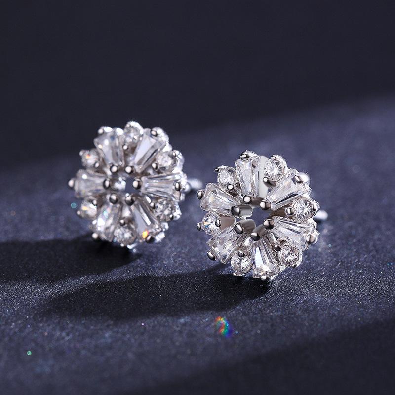 Tancise 925 Sterling Silver Zircon Earrings Drop Earrings For Women Wedding Party Gifts