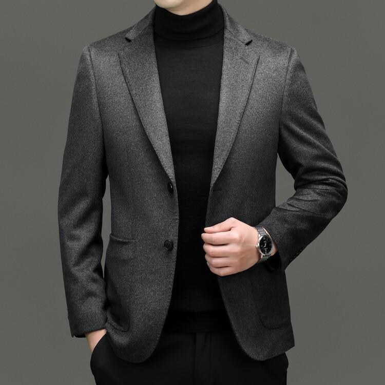 Herren Leichter Luxus Wollanzug - Schlank geschnittene Jacke für Herbst/Winter