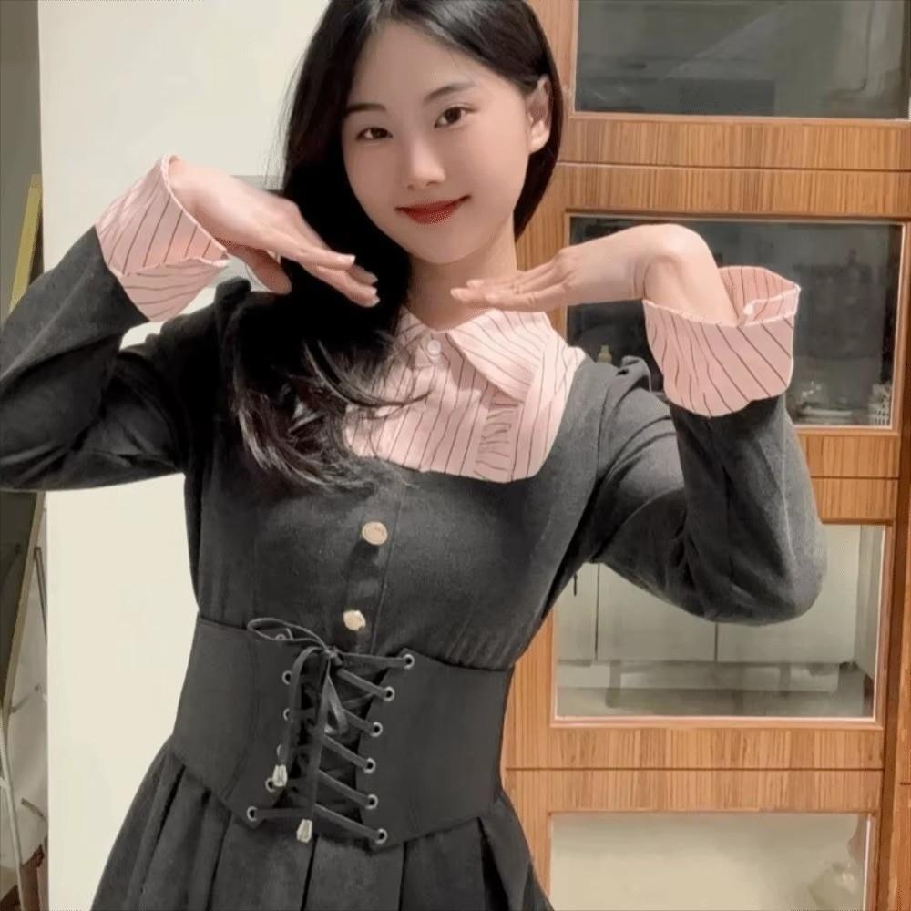 Solid Color Waist Belt Corset Elastic Belts For Women Fashion Wide Belts  for Dress Coat