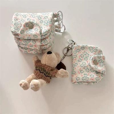 Niedliche Geldbörse für Studenten, schlichtes Blumenmuster, koreanische Mode, Kartenhalter für Mädchen, tragbar, niedlich, kleine Aufbewahrungstasche