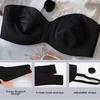 Full Support Non-Slip Convertible Bandeau Bra Strapless Push Up Plus Size Seamless Bra Underwire Convertible Smoothing Unpadded